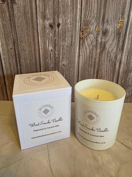Wood Smoke Vanilla Medium Candle