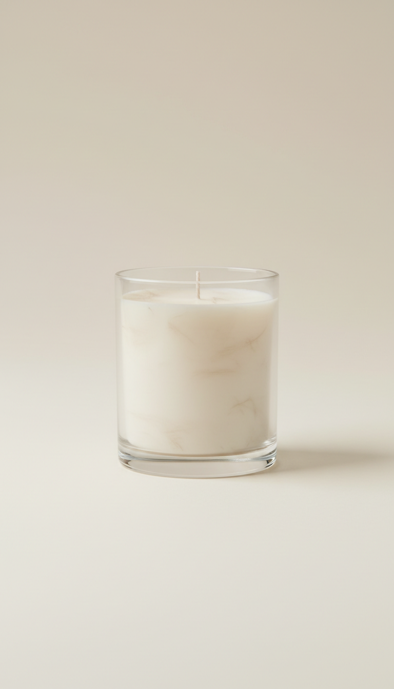 Monochrome Candle With Metallic Lid