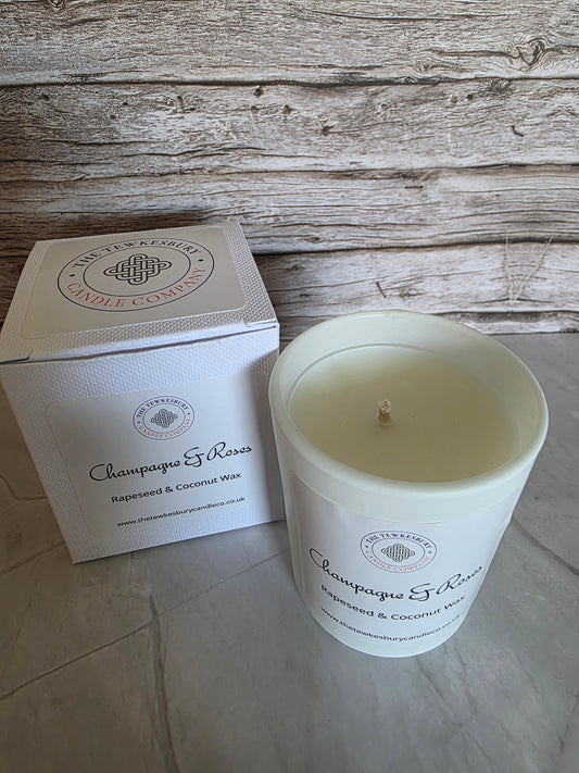 Champagne & Roses Small Candle