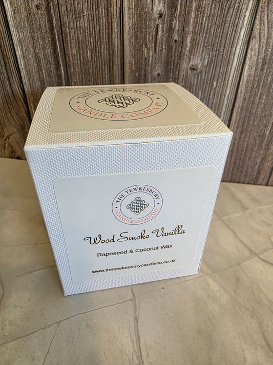 Wood Smoke Vanilla Medium Candle