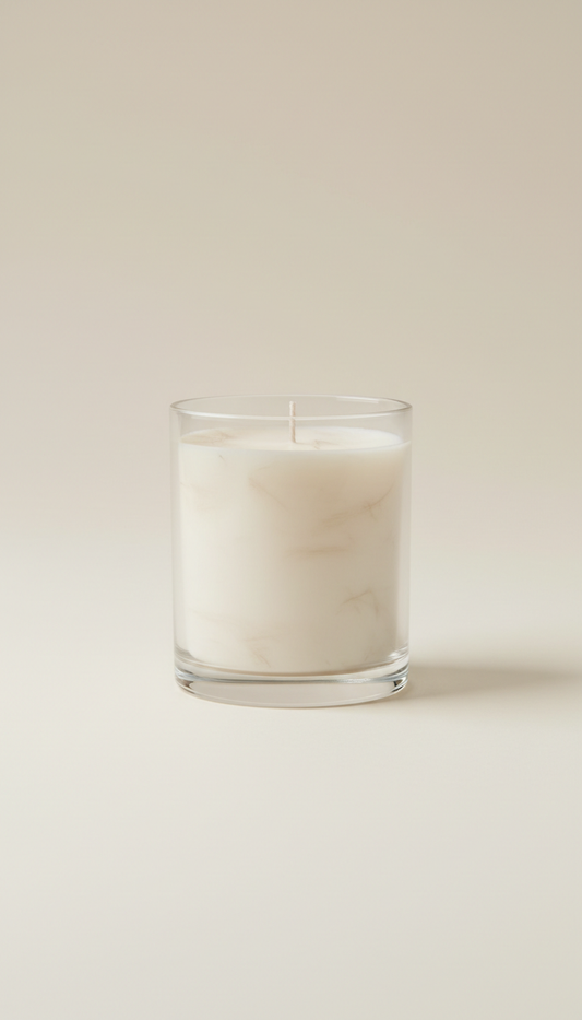 Monochrome Candle With Metallic Lid