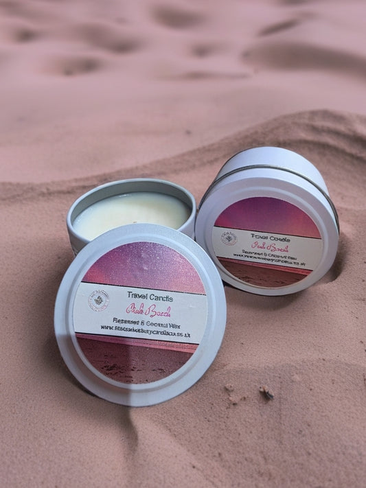 Pink Beach Travel Candles